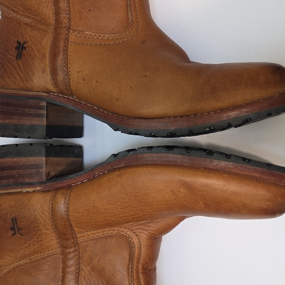 Frye Campus Work Brown 14"tall Heeled Boots with Sherpa Lining 9M - Picture 14 of 16